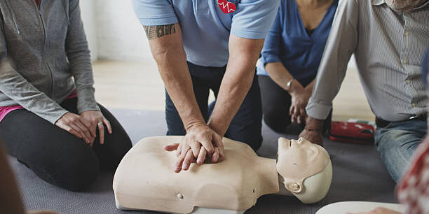 CPR First Aid Training Concept